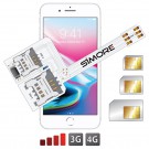 iPhone 8 Plus Triple Dual SIM adapter 3G 4G for iPhone 8 Plus