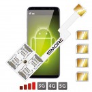 Multi SIM Android Quadruple adapter Speed ZX-Four Nano SIM