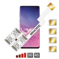 Speed ZX-Four Galaxy S10 Quadruple Dual SIM card adapter Android for  Samsung Galaxy S10 - 5G 4G LTE 3G compatible | SIMORE.com