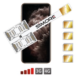 iPhone 11 Pro Max Quadruple Dual SIM Adapter Speed X-Four 11 Pro