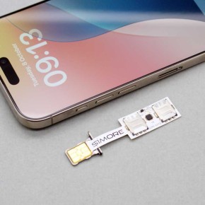 iPhone 16 Pro Max Dual SIM Adapter with 2 physical SIM cards