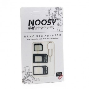 Noosy 222678 Kit Adaptador adaptadores Tarjetas SIM Card Micro Nano iPhone 5 4 4S iPad 