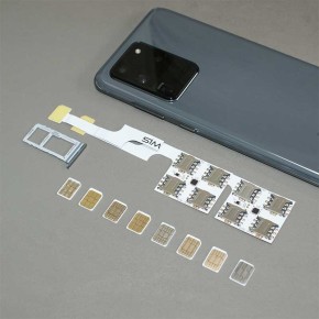 Octuple Dual SIM Adapter for DualSIM Android smartphones