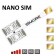 Quadruple Multi-SIM card adapter for Nano SIM cellphones Speed Xi-Four Nano SIM 