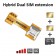 Nano SIM card extension adapter for hybrid Dual SIM slot phone SIMore X-Extender