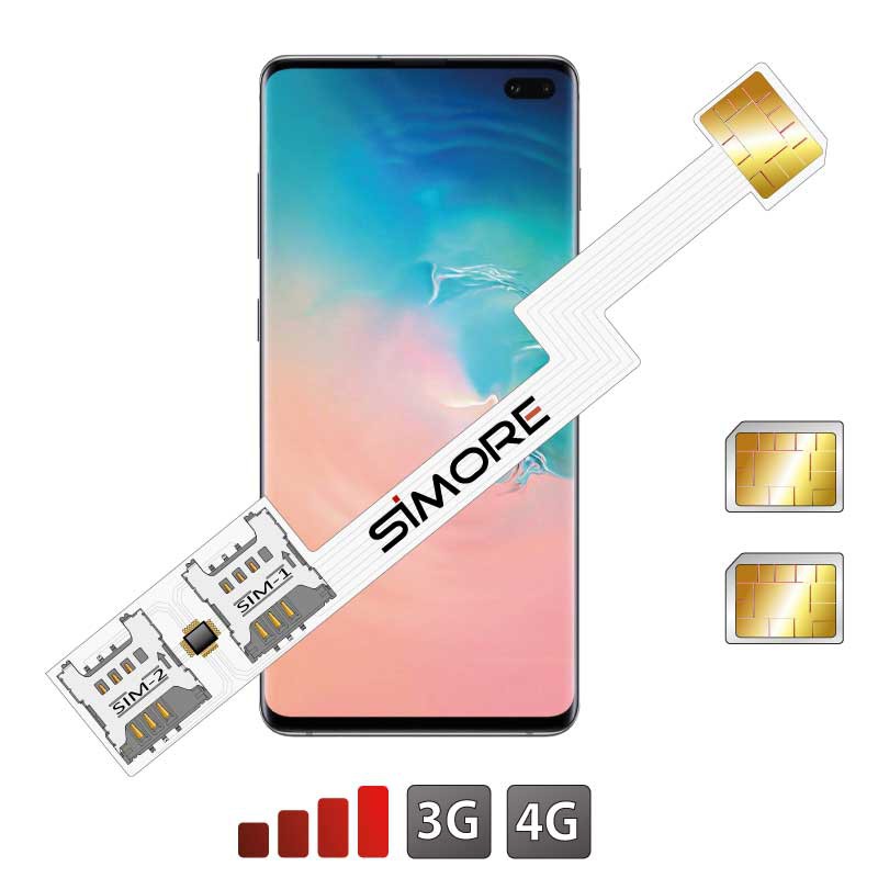 Galaxy S10+ Doppel SIM adapter Android SIMore