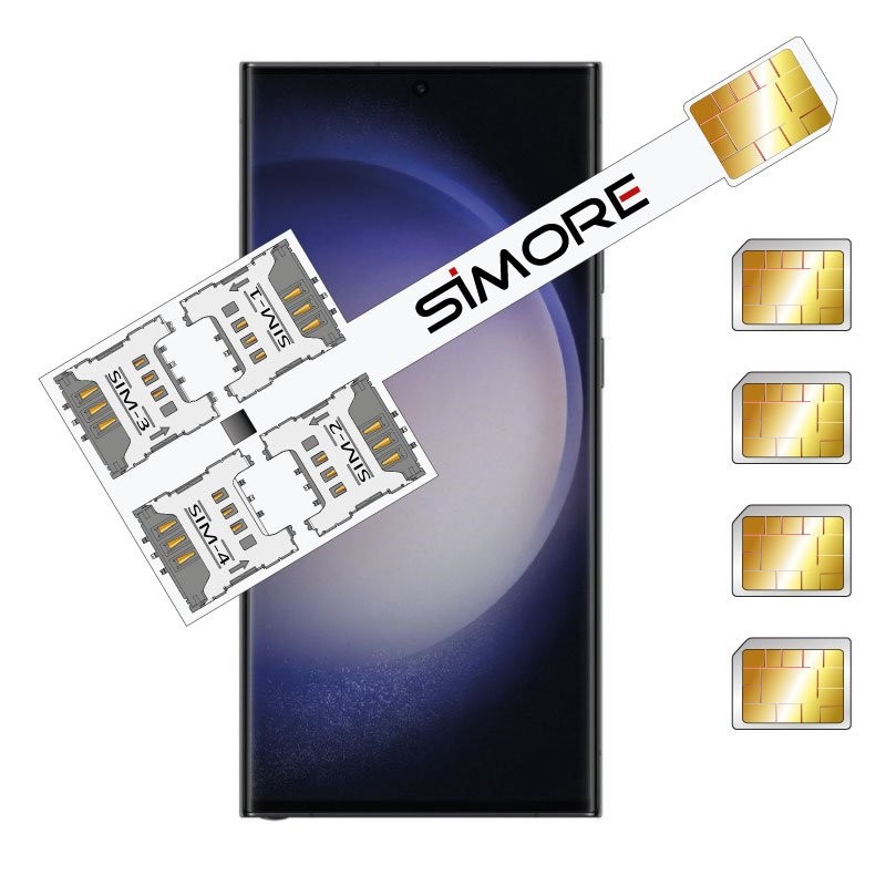 Galaxy s23 Ultra Multi Vierfach SIM Adapter SIMore 