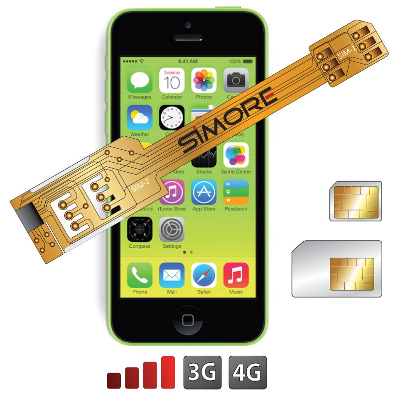 X-Twin 5C Doppel SIM karte adapter für iPhone 5C