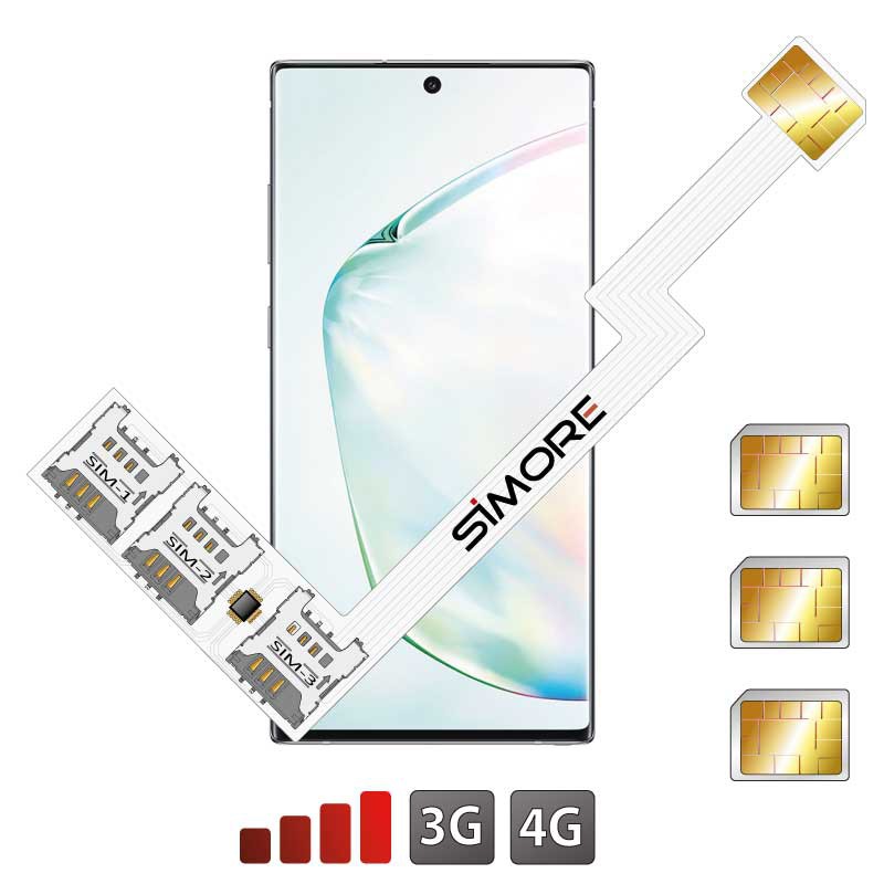 Galaxy Note 10+ Dreifach SIM karte adapter SIMore Speed ZX-Triple Note 10+
