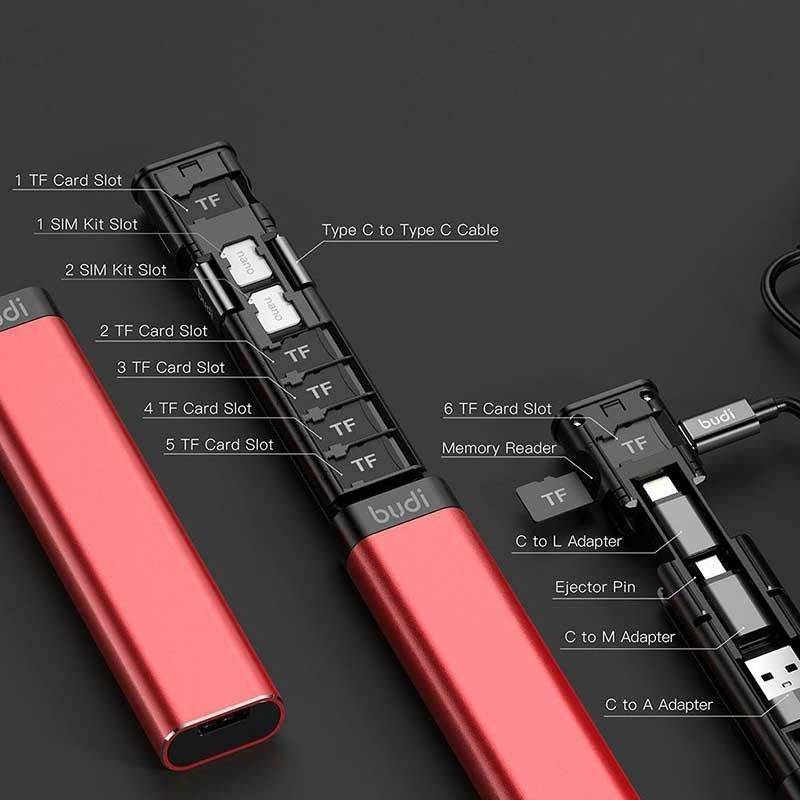 TF Micro-SD-Speicherkartenleser Aufladekabe und Smartphone-Ständer SIM Halter 