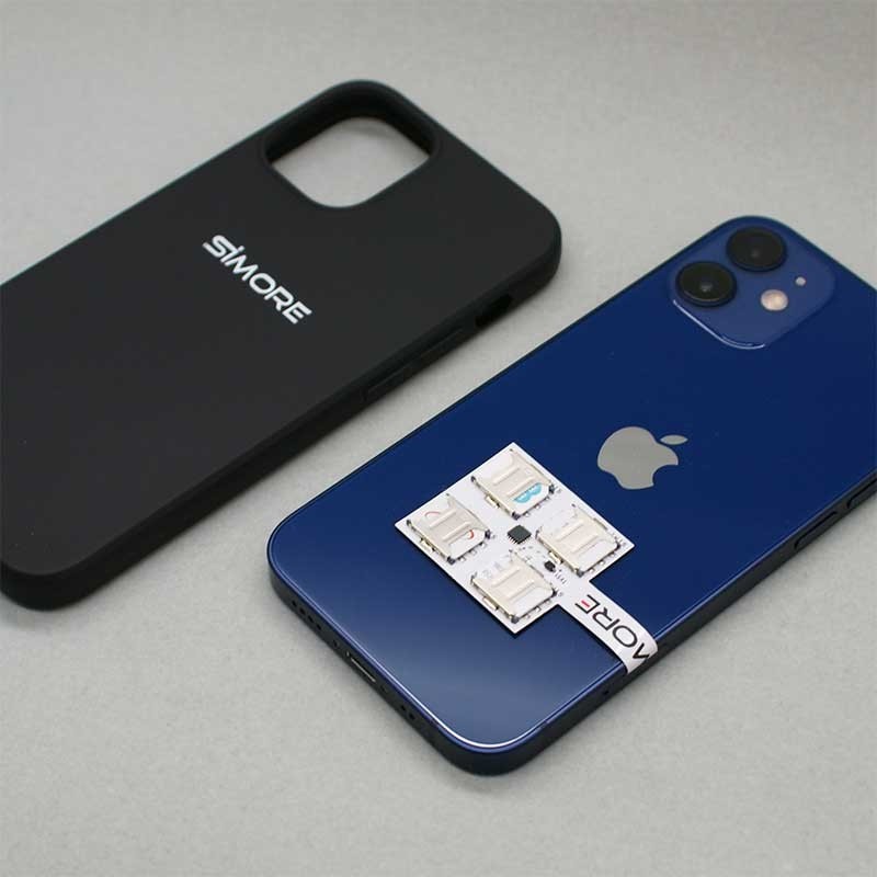 iPhone 12 Mini Dual SIM adapter mit vier SIM karten