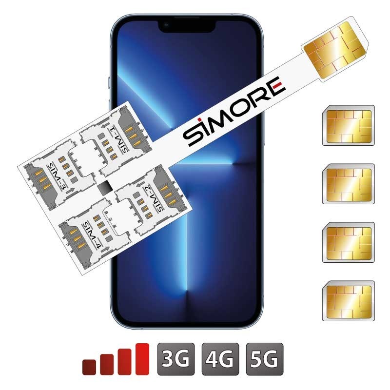iPhone 13 Pro Dual Multi SIM karten adapter SIMore Speed X-Four 13 Pro
