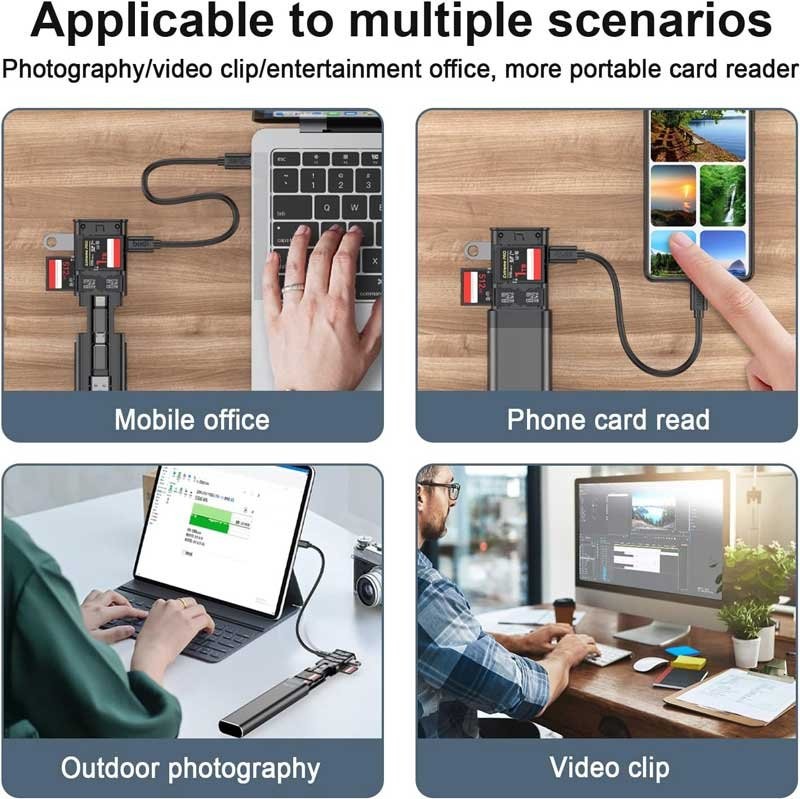 USB C Sync Data Charge Kabel, Lightning und USB A Adapter