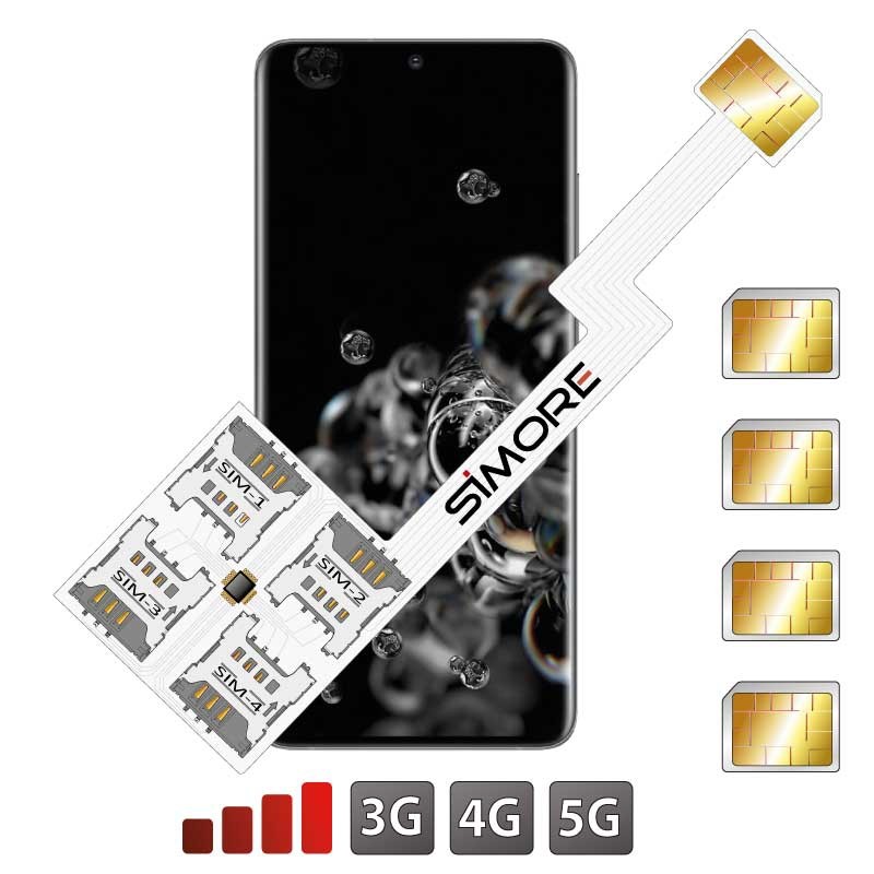 Galaxy S20 Ultra Multi Vierfach Dual SIM Adapter für Samsung Galaxy S20 Ultra