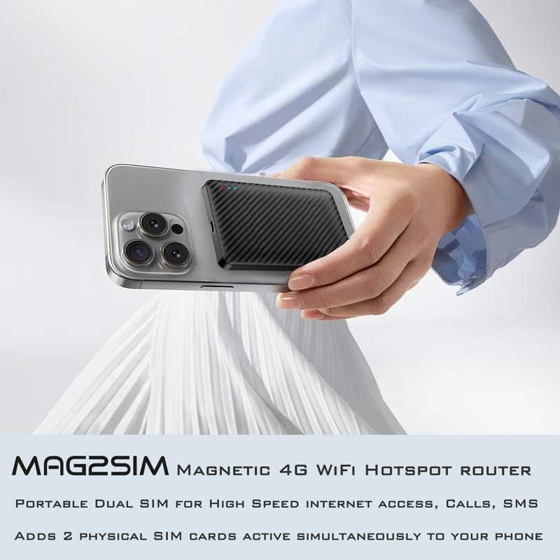 4G WLAN Router Dual SIM Magsafe mit 2 SIM Aktiv für iPhone
