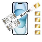 iPhone 15 Multi-Dual-SIM karten adapter  SIMore Speed Xi-Four-15  Vierfach SIM