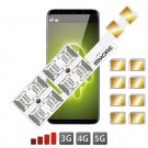 Oktupel Multi DUALSIM Adapter Android für Smartphones Doppel SIM Hybridslot