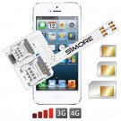 WX-Triple 5S Schutzhülle Dreichfach dual SIM karte adapter für iPhone 5 und 5S