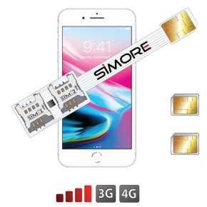 iPhone 8 Plus Adattatore Dual SIM Speed X-Twin 8 Plus - Doppia scheda SIM  con custodia protettiva - Compatibile 4G LTE 3G | SIMORE.com