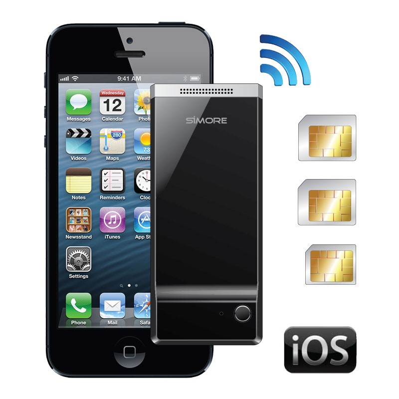 G1 BlueBox Adattatore dual e triple scheda SIM attive per iPhone