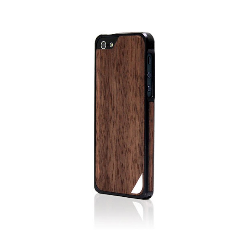 Protective bumper case for iPhone SE, 5 and 5S - Alloy X Wood Black
