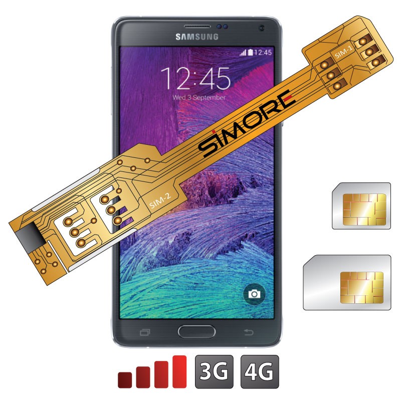 X-Twin Galaxy Note 4 Adattatore doppia scheda SIM per Samsung Galaxy Note 4