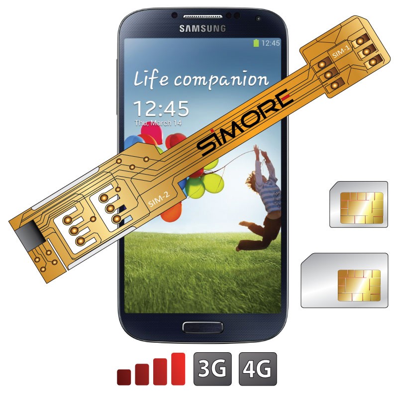 X-Twin Galaxy S4 Adattatore doppia scheda SIM per Samsung Galaxy S4