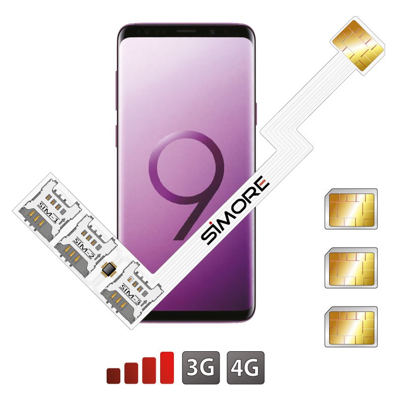Tripla Doppia SIM adattatore per Galaxy S9