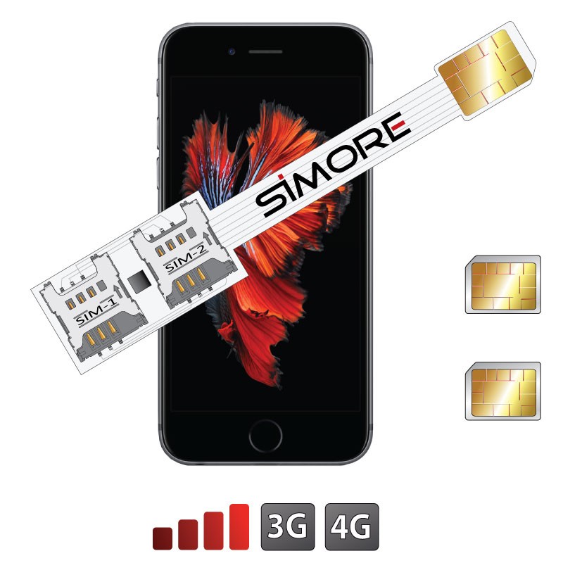 iPhone 6S Plus Doppia SIM adattatore Speed X-Twin 6S Plus per iPhone 6S Plus