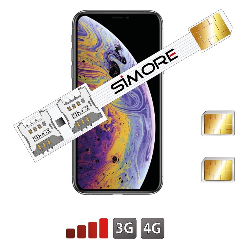 iPhone XS Doppia SIM adattatore custodia Speed X-Twin XS per iPhone XS