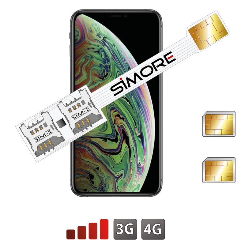 iPhone XS Max Doppia SIM custodia Adattatore 4G Speed Xi-Twin XS Max per iPhone XS Max