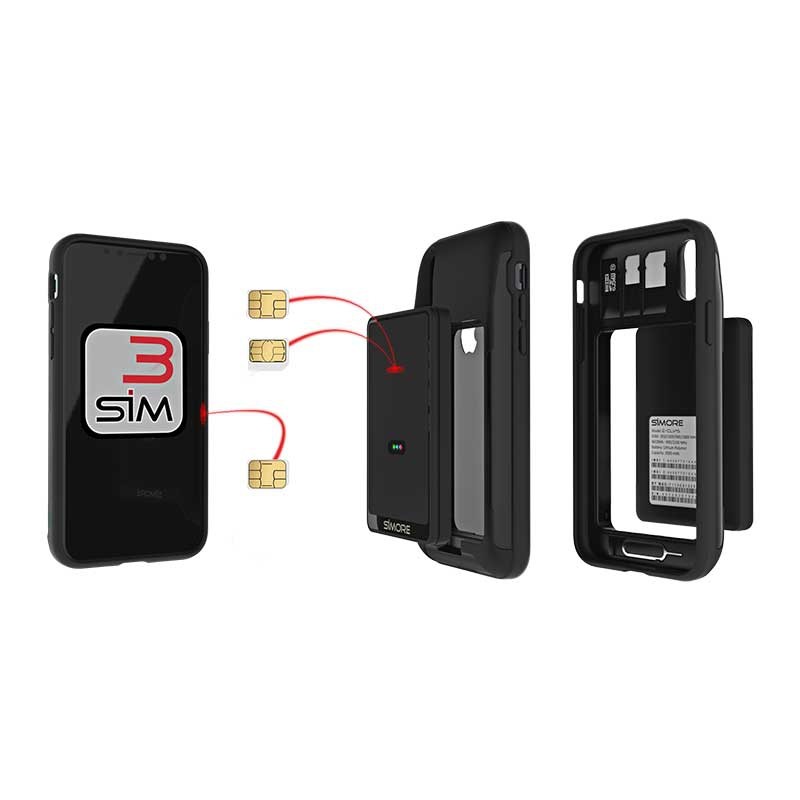 iPhone XS custodia dual sim adattatore bluetooth e MiFi wi-fi wireless router