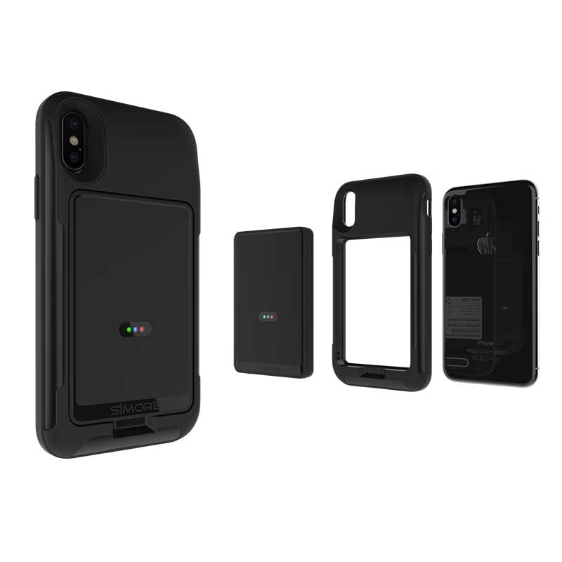 iPhone XS Dual SIM bluetooth adattatore custodia attive MiFi WiFi hotspot router E-Clips Box