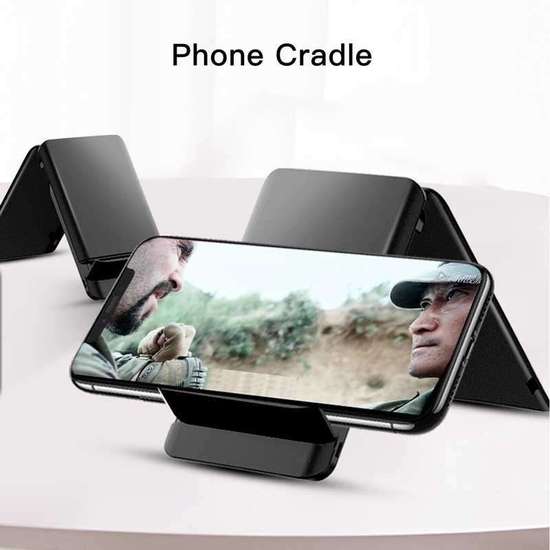 Supporto iPhone e Android - Caricabatteria wireless - Lettore Micro SD - Magazzinaggio SIM