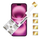 iPhone 16 Plus Mutiplo Doppia SIM adattatore per utilizzare quattro schede SIM fisiche Speed ZX-Four 16 Plus 