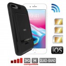 iPhone 8 7 6 6S Plus Doppia SIM adattatore bluetooth Custodia e MiFi Wifi hotspot E-Clips Gold