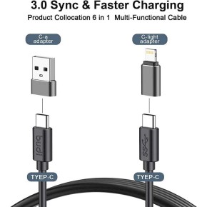 K&F CONCEPT Lettore Di Schede 2 In 1 Con Custodia – USB 3.1, Per SD/microSD/Nano SIM, Compatibile PC/Mac/Android/iOS - 5