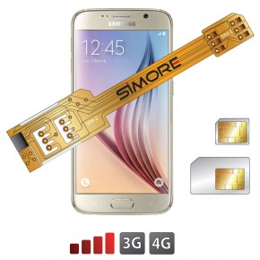 tenedor Incienso tierra X-Twin Galaxy S6 Adaptador Doble tarjeta SIM para Samsung Galaxy S6 |  SIMORE.com