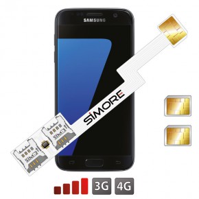estante presentar En el piso Speed ZX-Twin Galaxy S7 Adaptador Doble tarjeta SIM Android para Samsung  Galaxy S7 - Compatible 4G LTE 3G | SIMORE.com