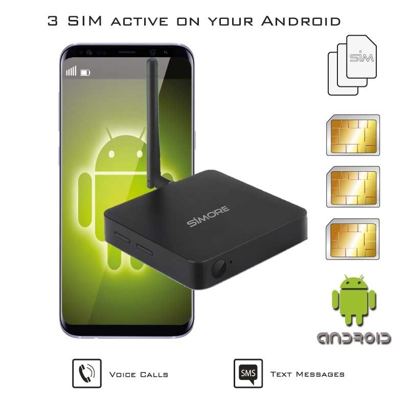 Doble SIM activas adaptador 4G router transformador para Android móvil DualSIM@home 4G Android