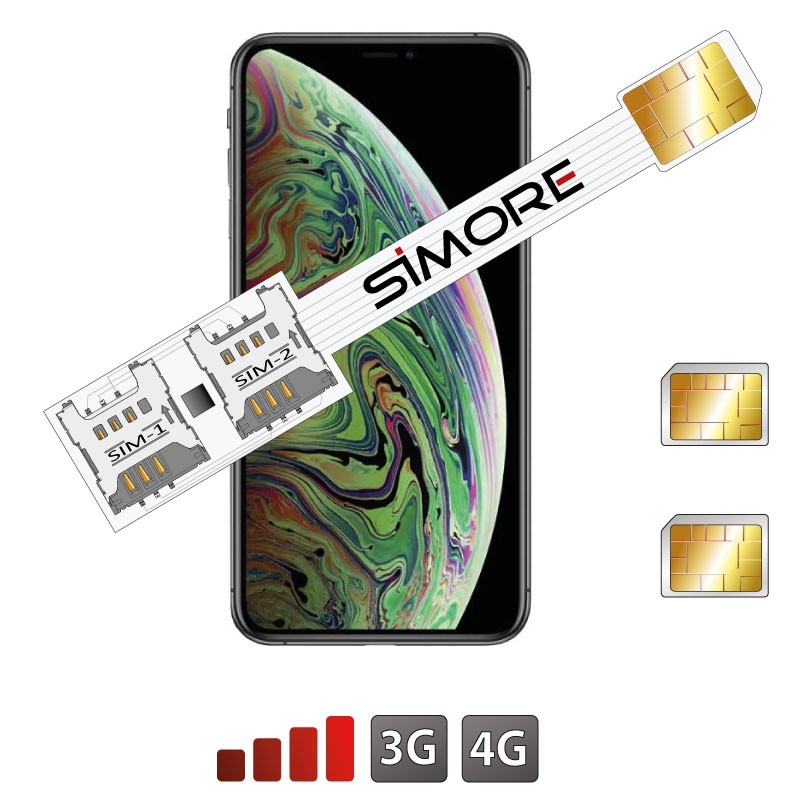 iPhone XS Max Doble SIM adaptador Speed X-Twin XS Max para iPhone XS Max