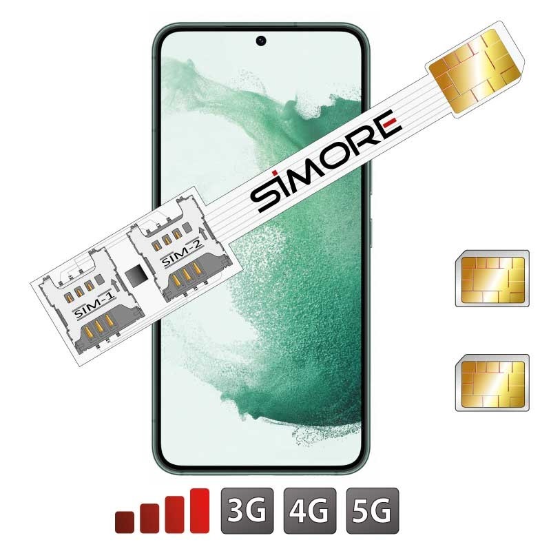 Adaptador Doble SIM para Galaxy S22+ 5G Speed X-Twin SIMore