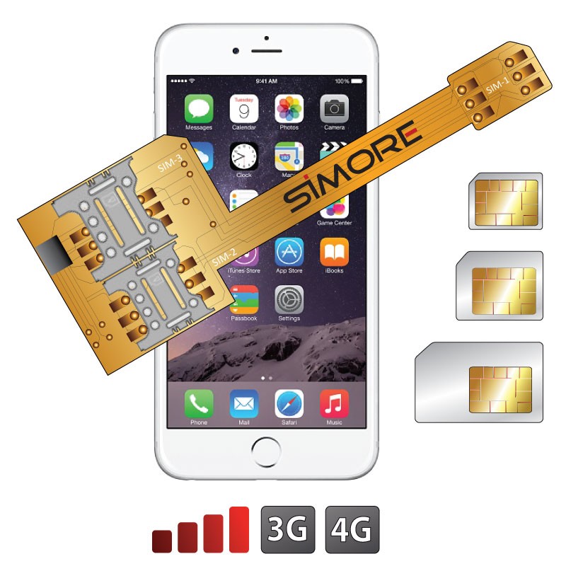 X-Triple 6 Adaptador doble triple tarjeta SIM para iPhone 6