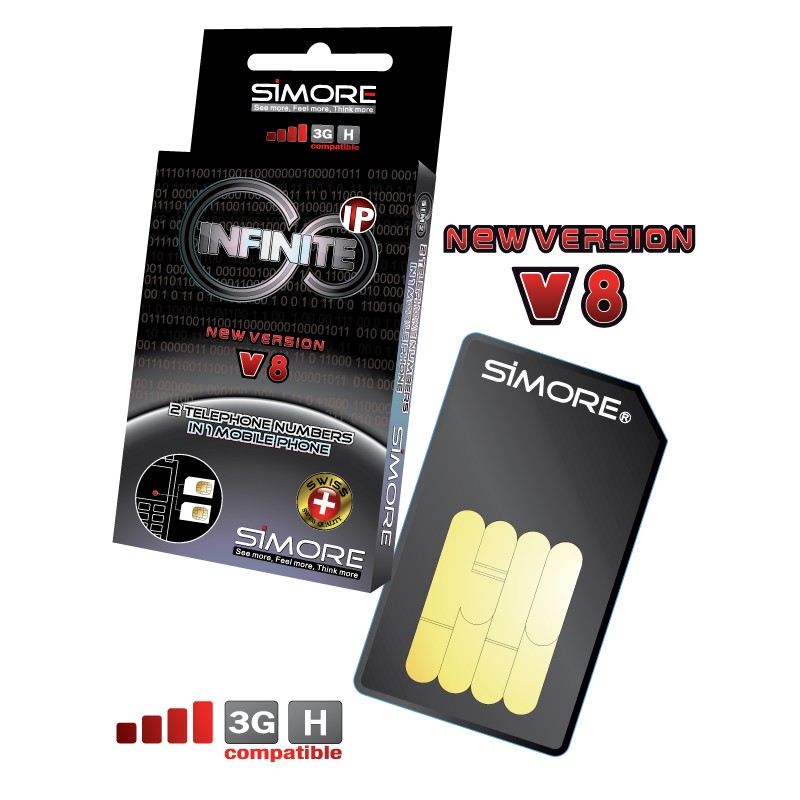 DualSim Infinite IP Adaptador doble tarjeta SIM para móviles 3G y 4G