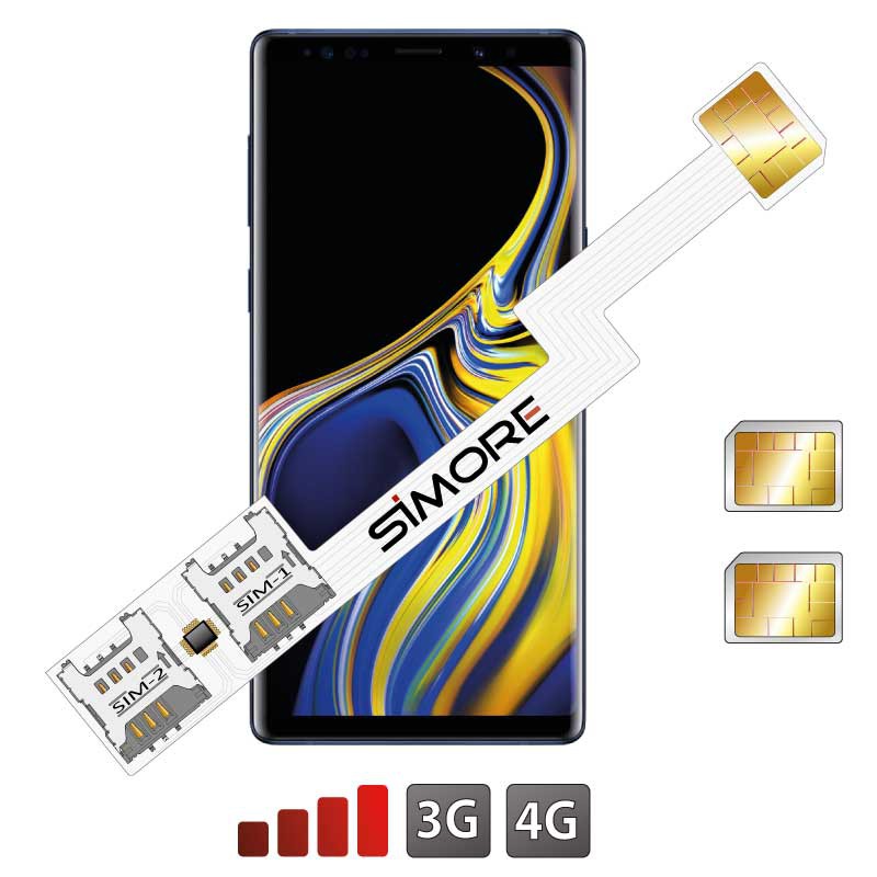 Galaxy Note9 doble SIM adaptador android SIMore