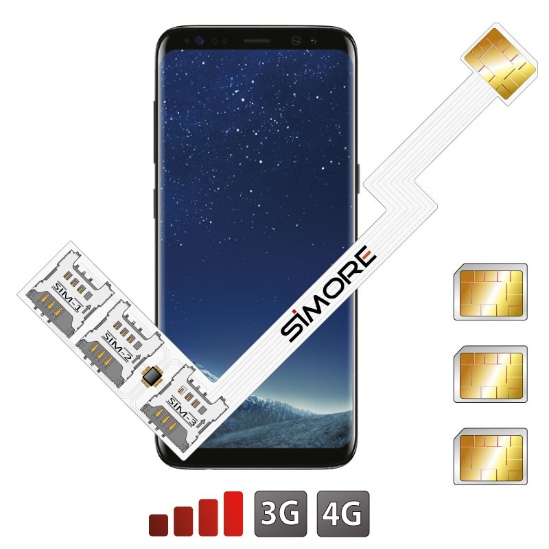 Galaxy S8 Adaptador Triple Dual SIM Android para Samsung Galaxy S8