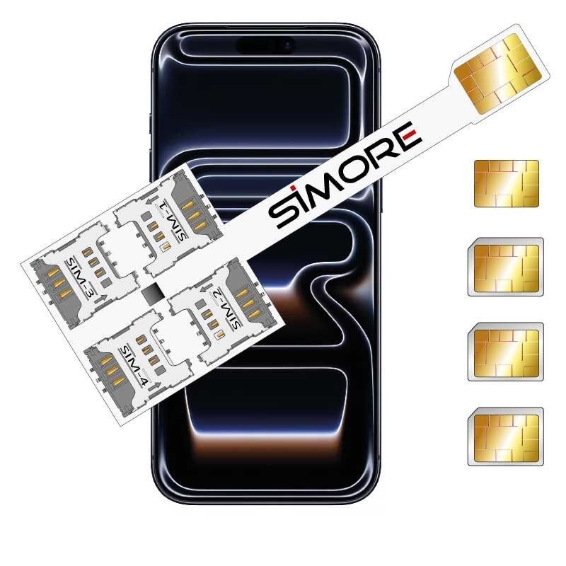 iPhone 17 Pro Max Múltiplo Doble SIM Adaptador de tarjeta SIM física Speed Xi-Four 17 Pro Max
