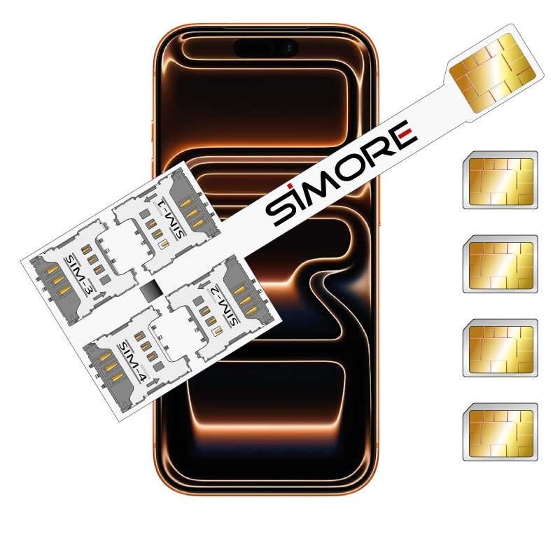 iPhone 17 Pro Múltiplo Doble SIM Adaptador de tarjeta SIM física Speed Xi-Four 17 Pro
