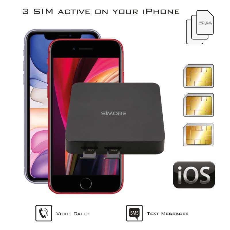 iPhone Doble SIM Activas Adaptador simultáneamente router convertidor DualSIM@home