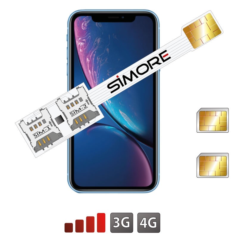 iPhone XR Doble SIM adaptador Speed Xi-Twin XR para iPhone XR